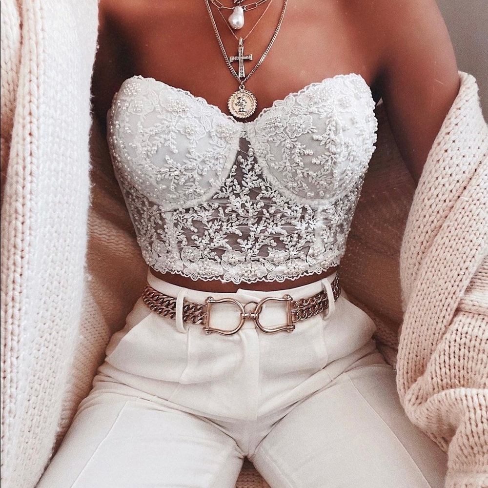Windsor Pretty In Pearls Hand Beaded Bustier